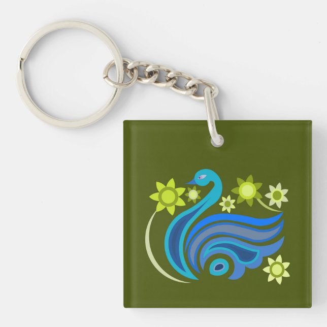 Porte-clefs Porte - clé acrylique avec joli ART (Devant)