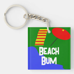 Porte-clefs porte - clé acrylique "Beach Bums United"