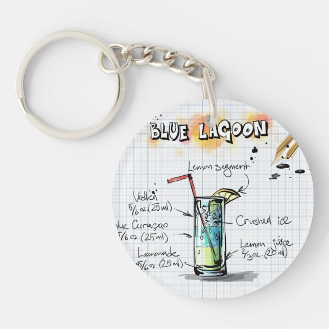 Porte-clefs Porte - clé acrylique Blue Lagoon (Devant)