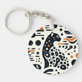 Porte-clefs Porte - clé acrylique branché Cheetah Spot