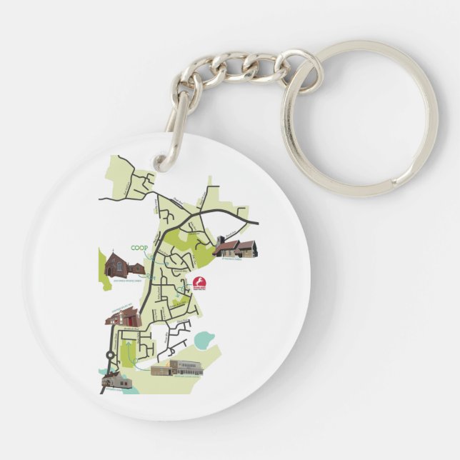 Porte-clefs Porte - clé acrylique Brantham (Dos)