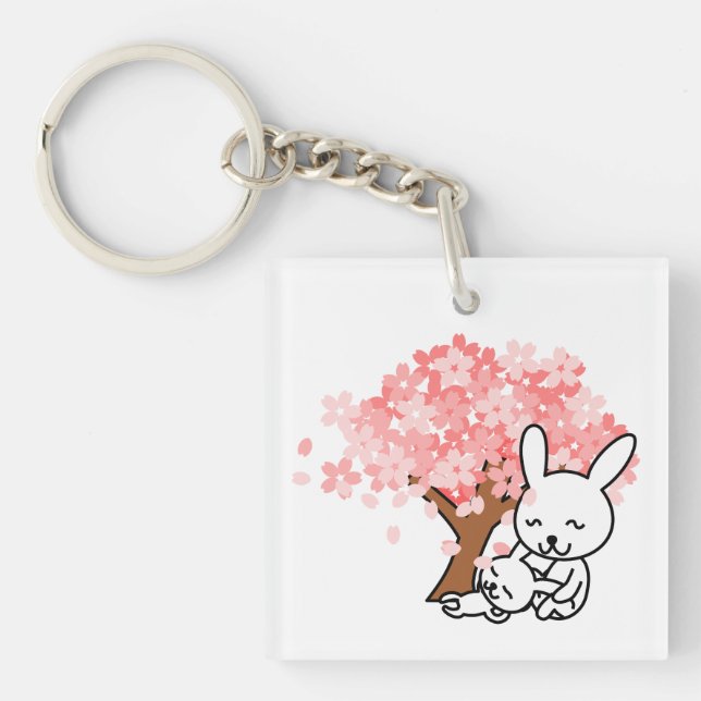 Porte-clefs Porte - clé acrylique Bunnies Spring (Devant)