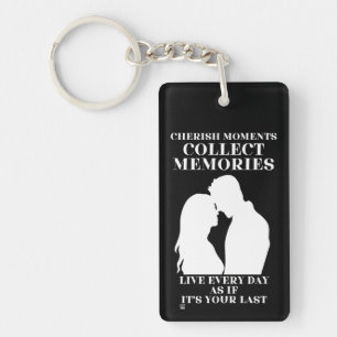 Porte-clefs porte - clé acrylique "CHERISH MOMENTS..."