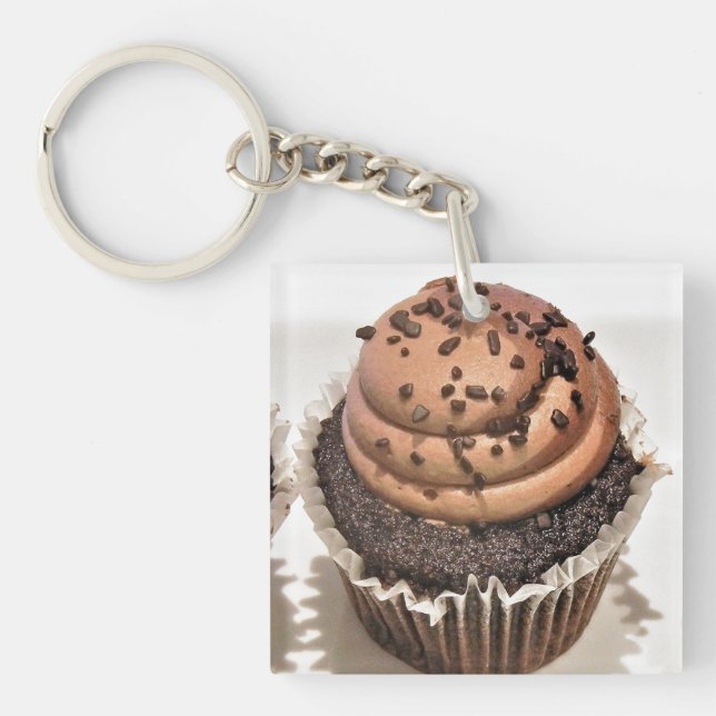 Porte-clefs Porte - clé acrylique chocolat Cupcake (Devant)
