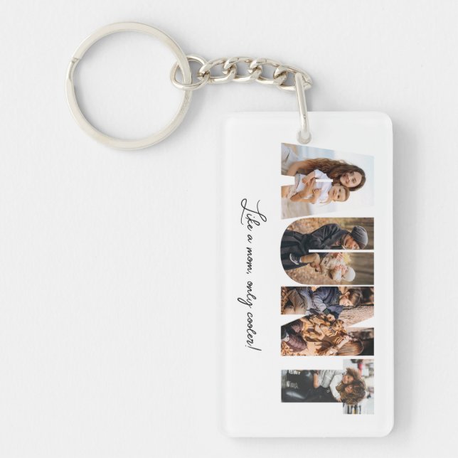 Porte-clefs Porte - clé acrylique Collage photo tante (Devant)