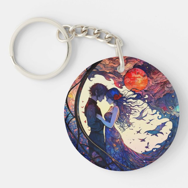 Porte-clefs Porte - clé acrylique Couple Faux (Devant)