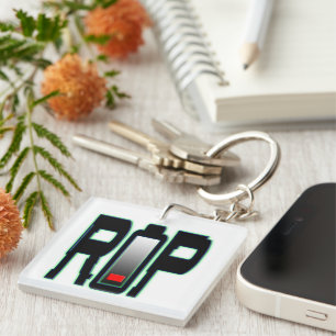 Porte-clefs PORTE - CLÉ acrylique de batterie RIP