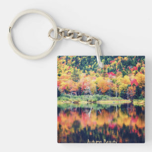 Porte-clefs Porte - clé acrylique de beauté d'automne