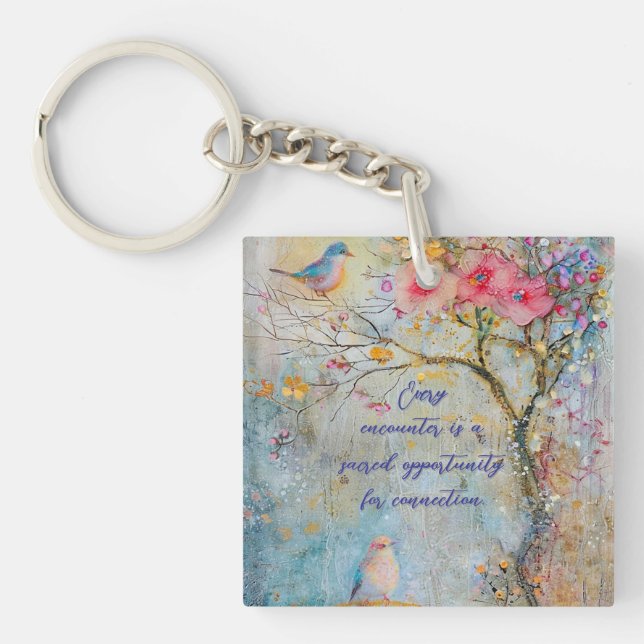 Porte-clefs Porte - clé acrylique de connexion naturelle (Devant)