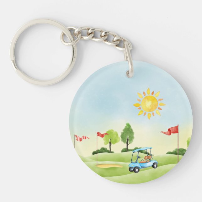 Porte-clefs Porte - clé acrylique de Golfer (Devant)