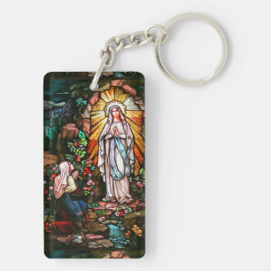 Porte-clefs Porte - clé acrylique de la dame de Lourdes