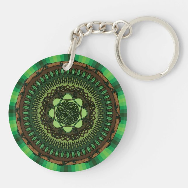 Porte-clefs Porte - clé acrylique de la Terre Mandala (Dos)