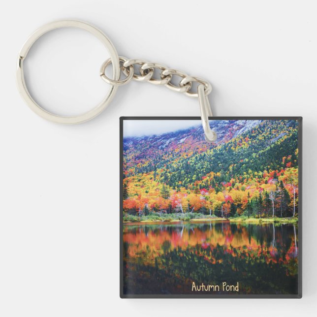 Porte-clefs Porte - clé acrylique de l'étang d'automne (Devant)