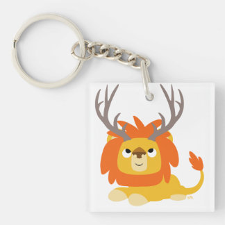 Porte-clefs Porte - clé acrylique de Lion anthracite