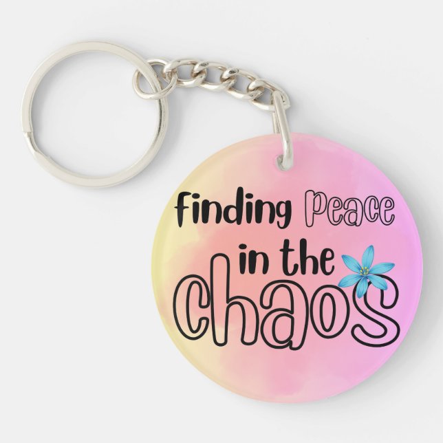 Porte-clefs Porte - clé acrylique de paix (Devant)