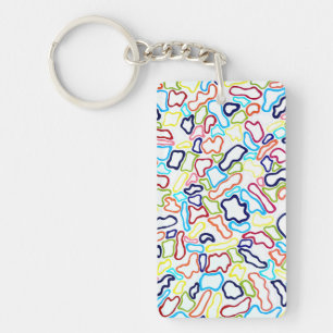 Porte-clefs Porte - clé acrylique des bandes de cheveux