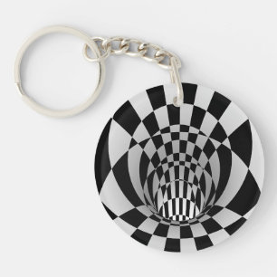 Porte-clefs Porte - clé Acrylique d'illusion 3D personnalisée