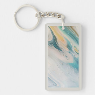 Porte-clefs Porte - clé acrylique double face Boho Blue