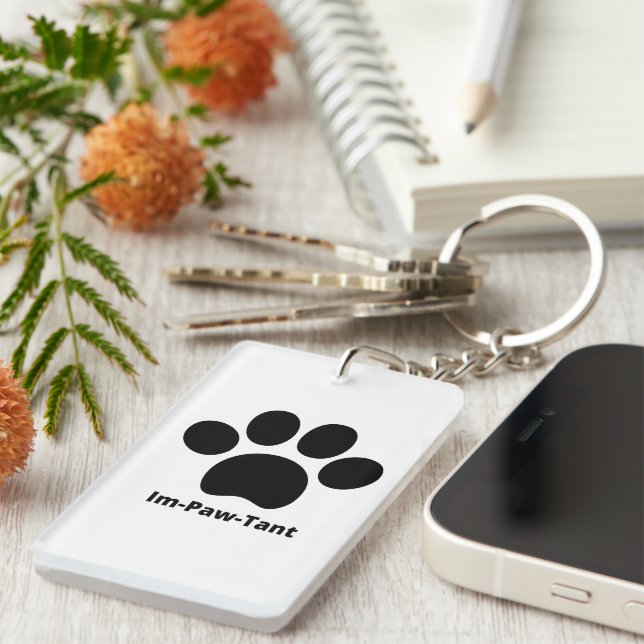 Porte-clefs Porte - clé acrylique double face circulaire Im-Pa (Devant droit)