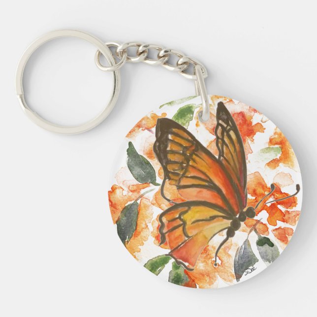 Porte-clefs Porte - clé acrylique double face papillon (Devant)