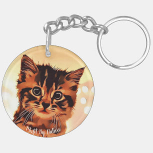Porte-clefs Porte - clé acrylique doux Nessy Kitty (recto-ver