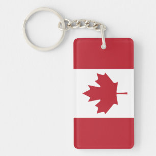 Porte-clefs Porte - clé acrylique du drapeau du Canada