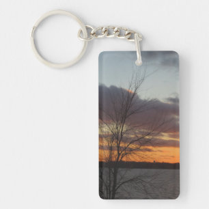 Porte-clefs Porte - clé acrylique du lac Sunset