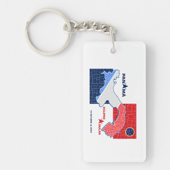 Porte-clefs Porte - clé acrylique Eclipse annuel Panama (Devant)