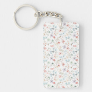 Porte-clefs Porte - clé acrylique floral