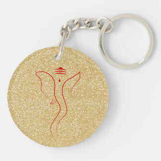 Porte-clefs Porte - clé acrylique Ganesh Gold