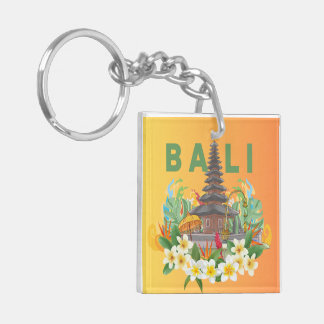 Porte-clefs Porte - clé acrylique - Golden Memories of Bali