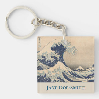 Porte-clefs Porte - clé Acrylique Hokusai personnalisé