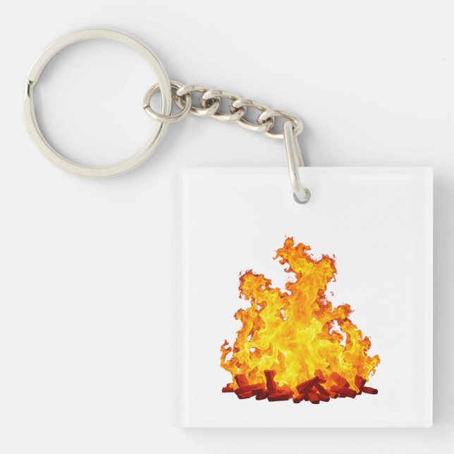 Porte-clefs Porte - clé acrylique incendie (Devant)