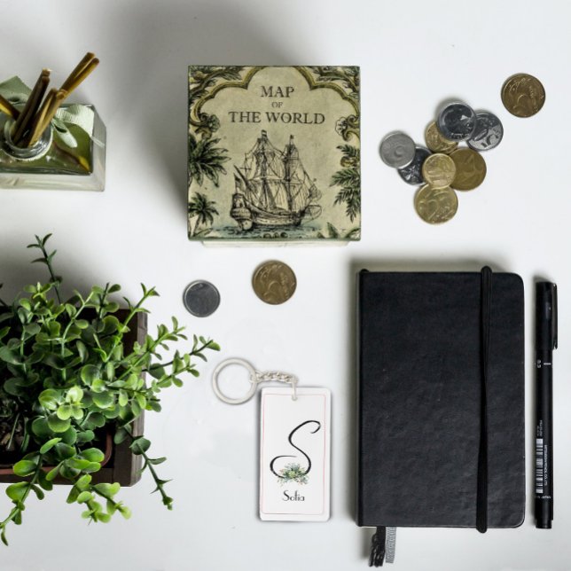 Porte-clefs Porte - clé acrylique initial monogramme (Créateur téléchargé)