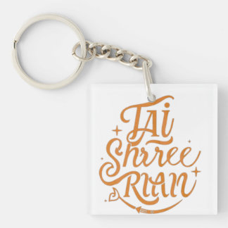 Porte-clefs Porte - clé Acrylique Jai Shree Ram - Léger,