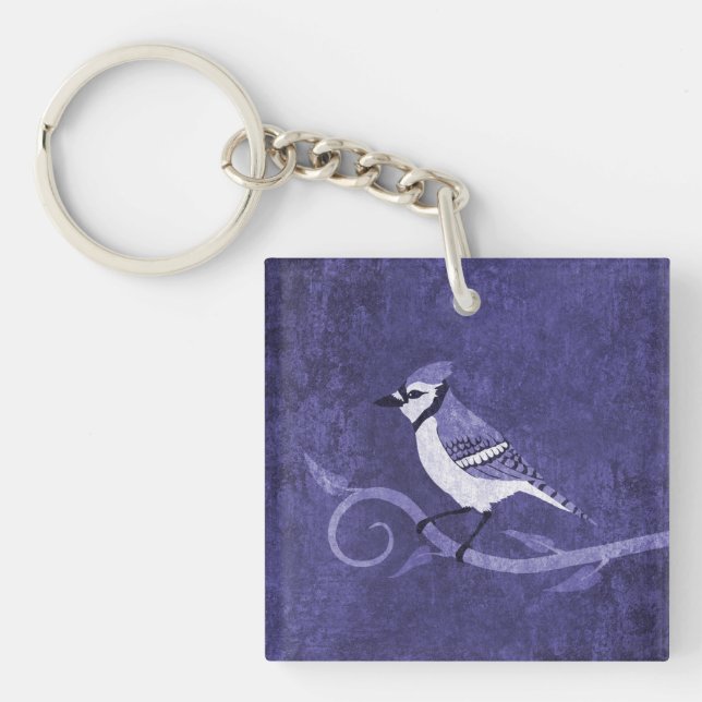 Porte-clefs Porte - clé acrylique Jay bleu (Devant)