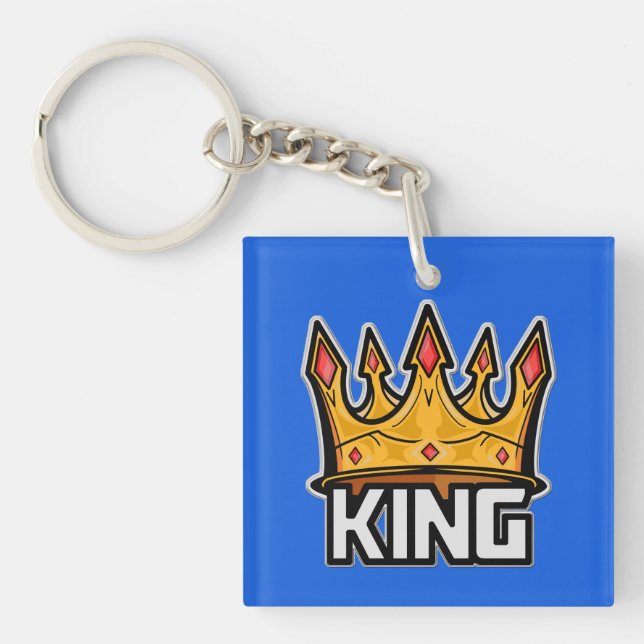 Porte-clefs Porte - clé acrylique King Crown élégant (Devant)