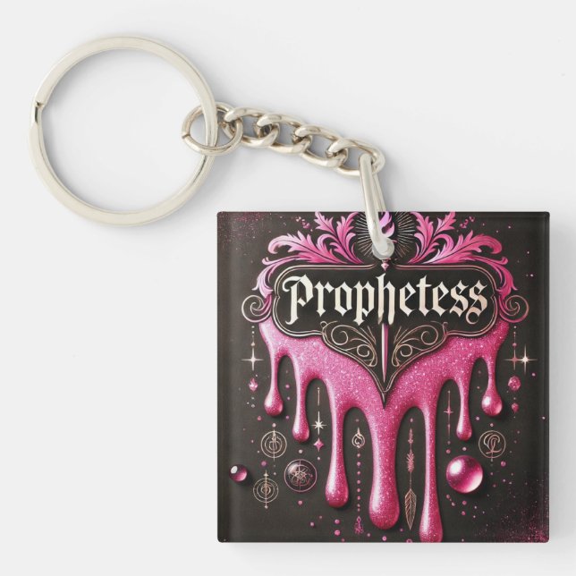 Porte-clefs porte - clé acrylique 'La Prophète' : Identité cla (Devant)