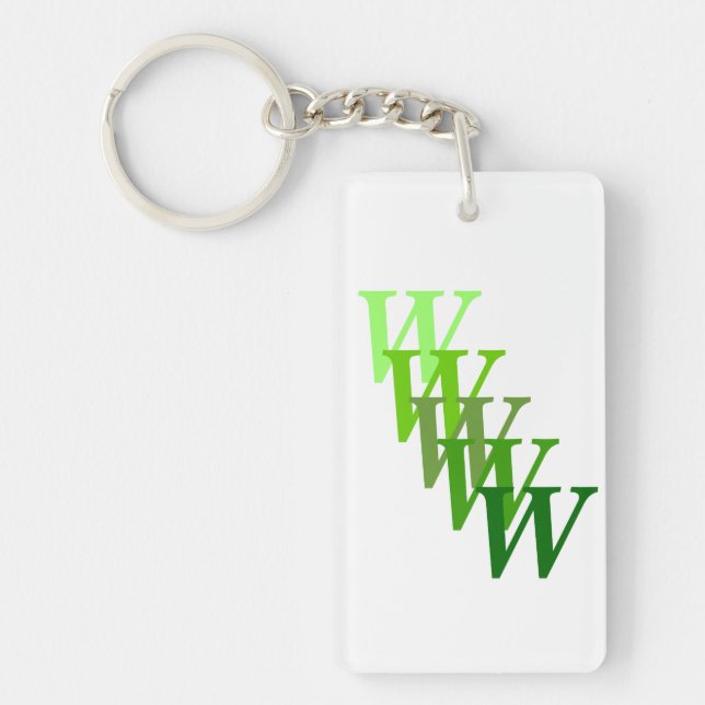 Porte-clefs Porte - clé (acrylique) - Lettres et nom à pas (Devant)