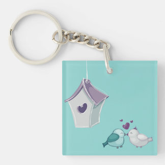 Porte-clefs Porte - clé acrylique Little Lovebirds
