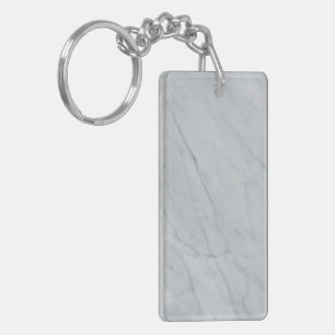 Porte-clefs Porte - clé acrylique Marbre blanc pierre