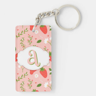 Porte-clefs Porte - clé acrylique mou Motif fraise