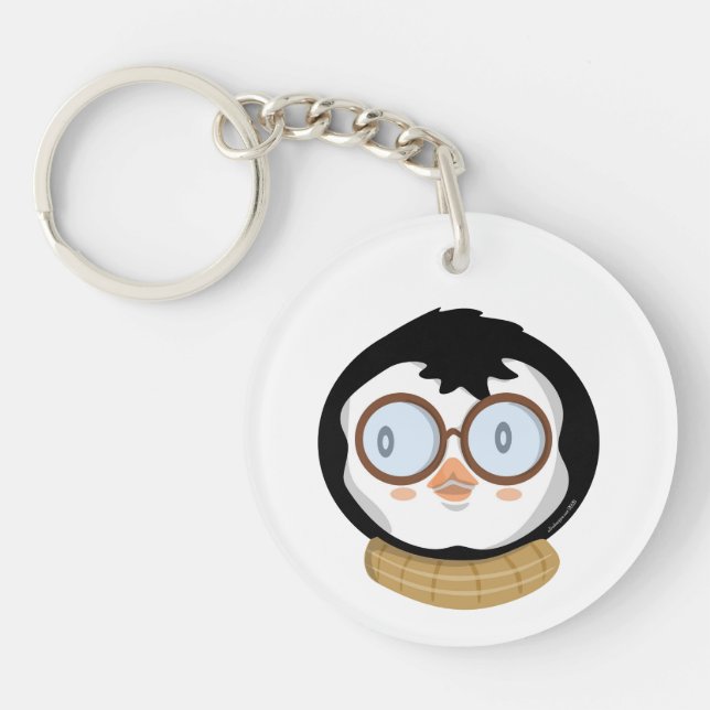 Porte-clefs Porte - clé acrylique Nerdy Penguin Boy (Devant)