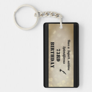 Porte-clefs Porte - clé acrylique personnalisé 73e anniversair