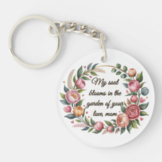 Porte-clefs Porte - clé Acrylique personnalisé avec Floral Des