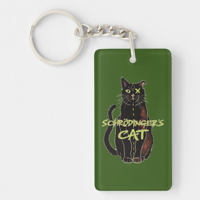 Porte-clefs Porte - clé acrylique pour chat de Schrodinger (Devant)
