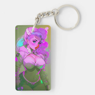 Porte-clefs Porte - clé acrylique pour fille Pinup Galactique