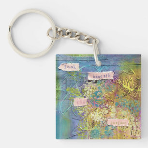 Porte-clefs Porte - clé acrylique - regardez sous la surface