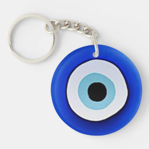 Porte-clefs Porte - clé acrylique rond imprimé aux yeux mal