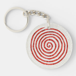 Porte-clefs Porte - clé acrylique rond PINWHEEL MOSAIC